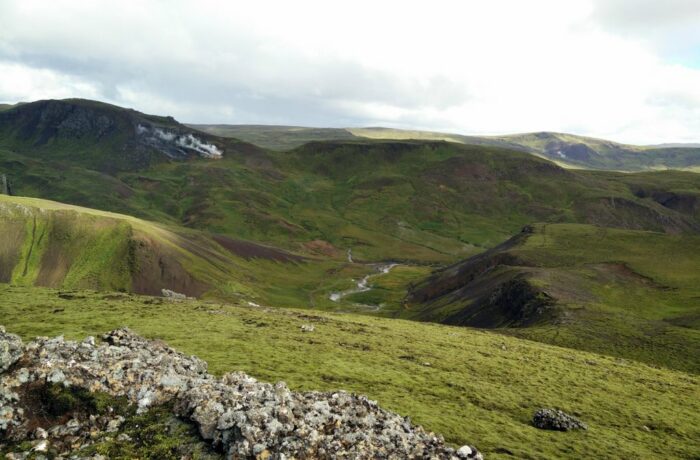 View on the geothermal river