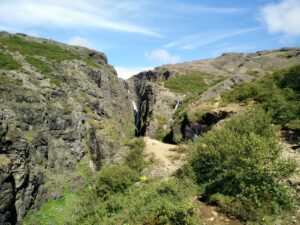 Glymur Waterfall Trail - Going up