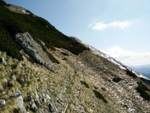 Begunjscica Trail - The trail runs along the ridge
