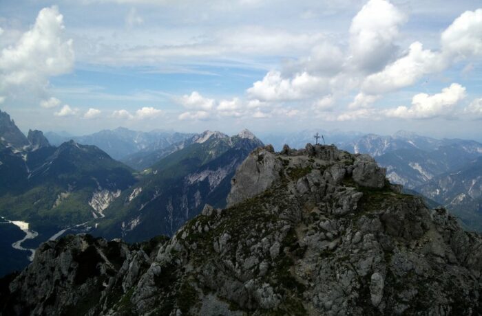 Cima del Cacciatore - The Summit is seen while traversing the ridge