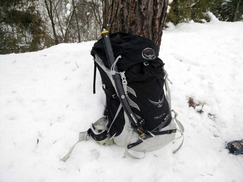 Flip the shaft up and secure it with a drawcord loop