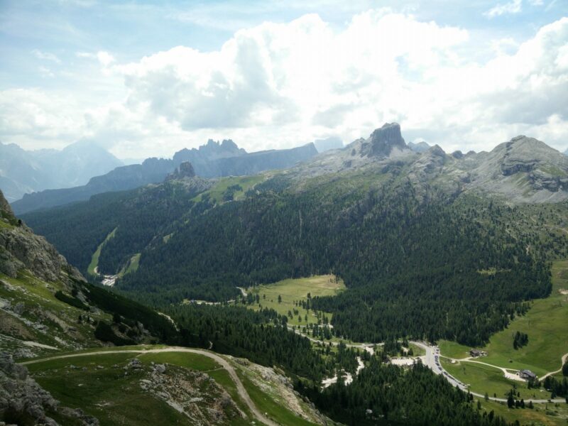 Passo Falzarego – Lagazuoi Trail View on the Pass