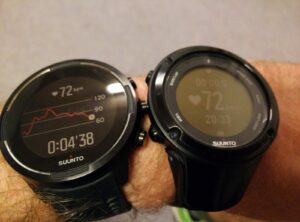 Suunto 9 Wrist-HR and Suunto Ambit 2 with heart rate belt