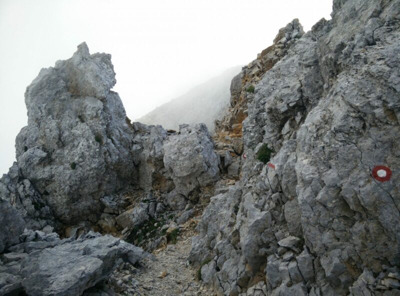 Ojstrica Trail - Scrambling is required