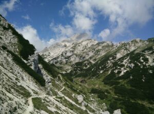 Ojstrica Trail - The peak is seen