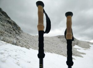 Montem 3K Carbon Trekking Poles - Snow in the Dolomites