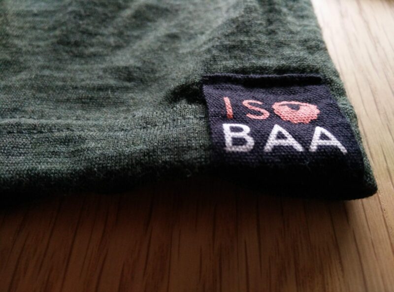 Isobaa Merino Zip Neck Hoodie - Logo at the bottom
