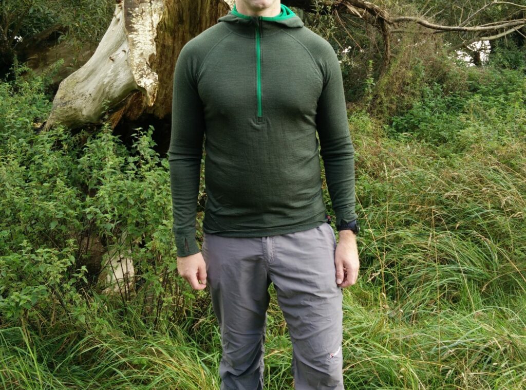 Isobaa Merino Zip Neck Hoodie - On a trail