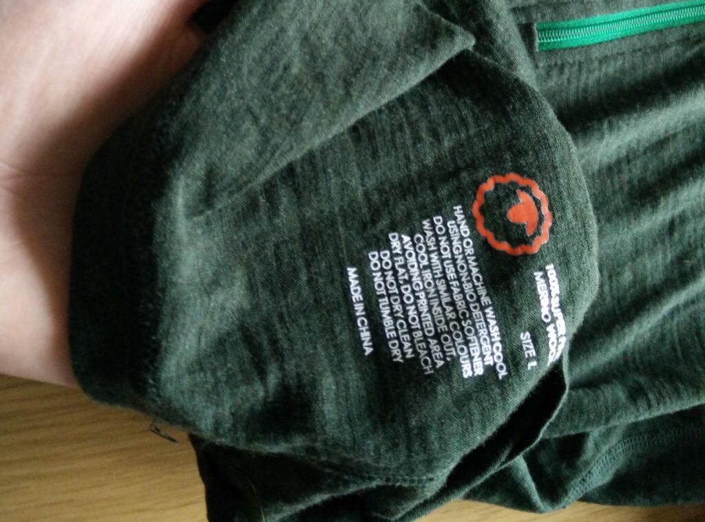 Isobaa Merino Zip Neck Hoodie - Printed label