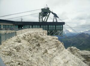 Sass Pordoi - The cable car station and restaurant at the top