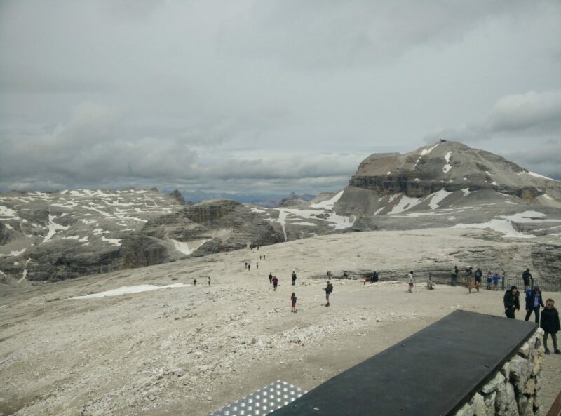 Sass Pordoi - View on the higher Piz Boe