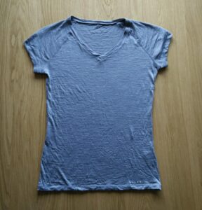 Falke Silk-Wool T-shirt laid out flat