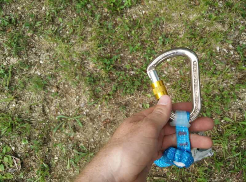 Petzl Scorpio Via Ferrat Set: I found a spare screw-lock carabiner for the short arm