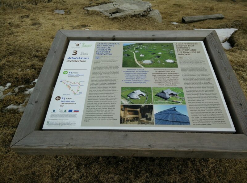 Velika Planina Trail: There are many tourist information boards which allow you to dive deep into the history of the plateau