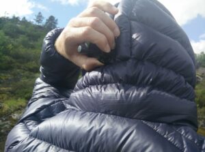 Dark Peak Nessh Down Jacket: The adjustable hood fits perfectly