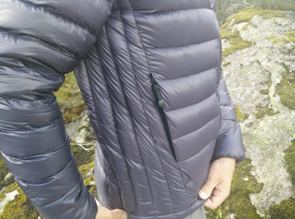 Dark Peak Nessh Down Jacket: Baffles on the side
