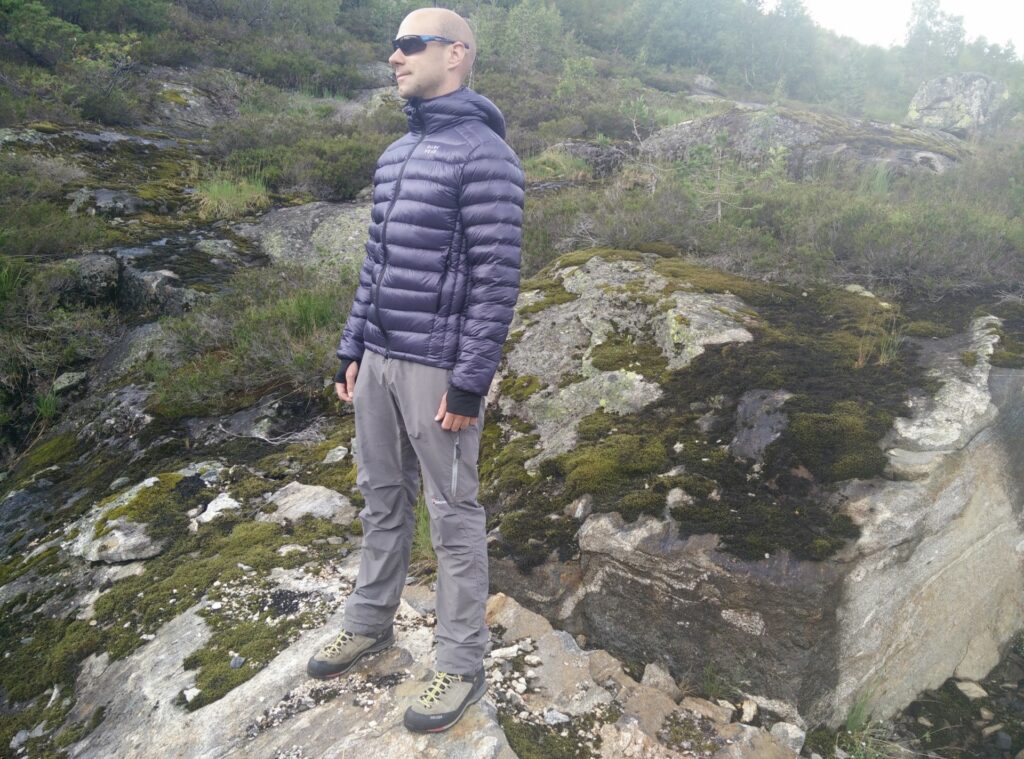 Dark Peak Nessh Down Jacket: From the front