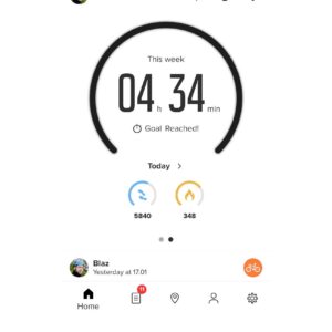 Suunto App: The home section in the weekly view