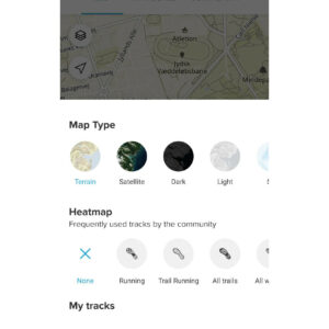 Suunto App: The map section can display various data such as heatmap of your activities