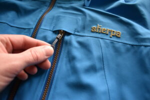 Sherpa Makalu Jacket: The fabric is soft to the touch and zippers robust