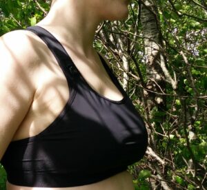 A sports bra should be snug and hug your breasts without squeezing them
