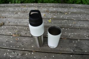 CamelBak MultiBev Bottle: When the cup is detached the bottle becomes unstable