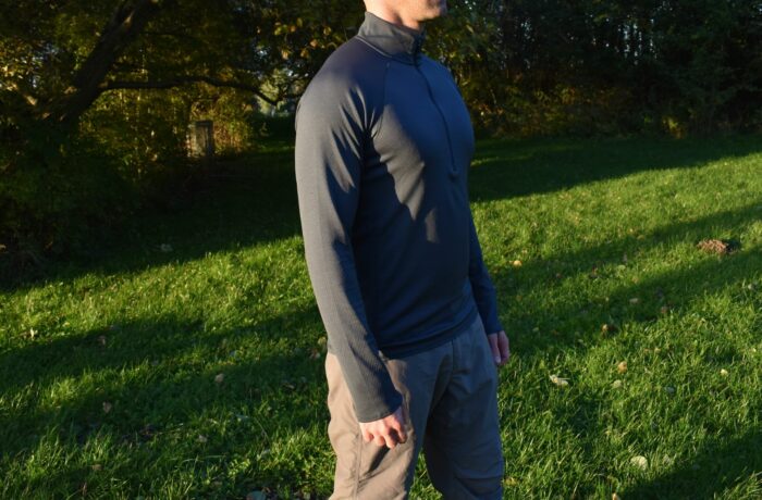 Patagonia Capilene Midweight Zip-Neck: From the side