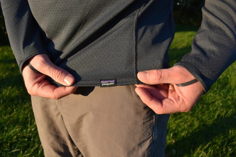 Patagonia Capilene Midweight Zip-Neck: Logo at the bottom