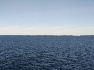 Samsø Nordby Bakker Trail - approaching Samsø by ferry