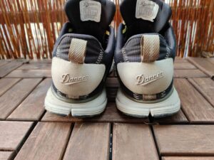 Deformed midsoles on Danner 2650 Trail shoes - the shoes are bent inwards and thus no longer suitable for wearing