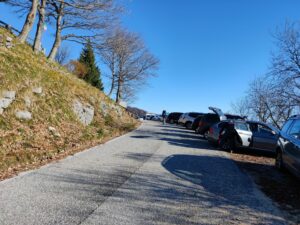 Matajur Hiking Trail - the parking lot was filled upon arrival