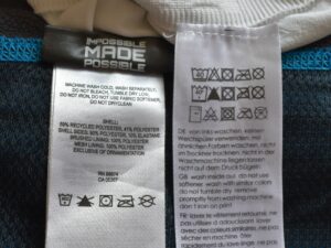 How to Wash Synthetic Base and Mid Layers - tags from Mountain Hardwear Monkeyman and Falke Cool base layer
