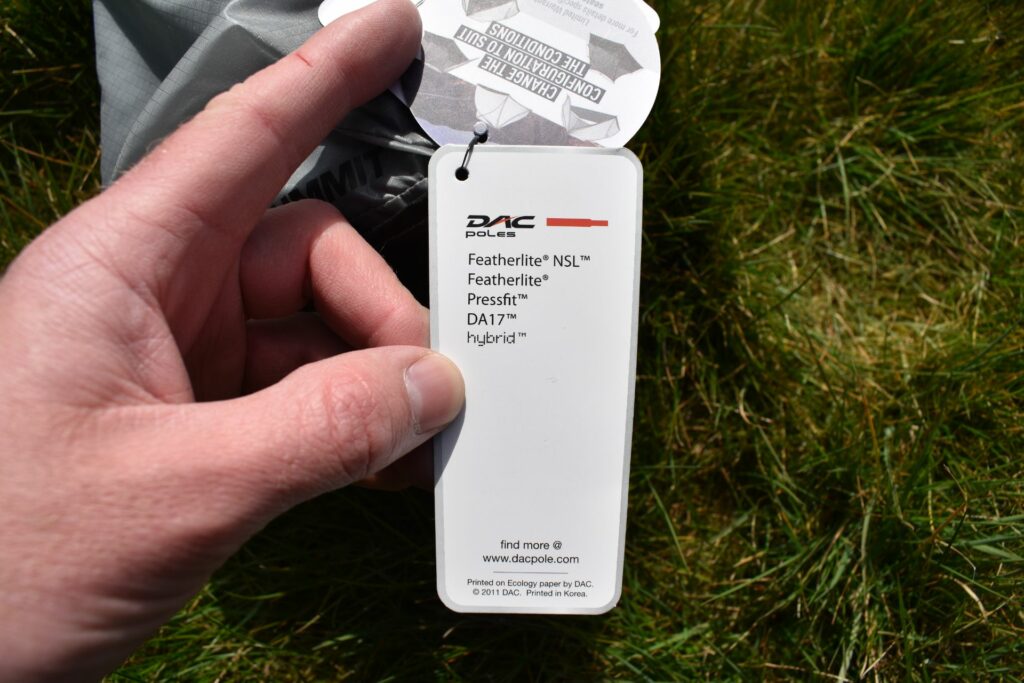 Sea to Summit Telos TR3 Tent - DAC poles are made of the best materials