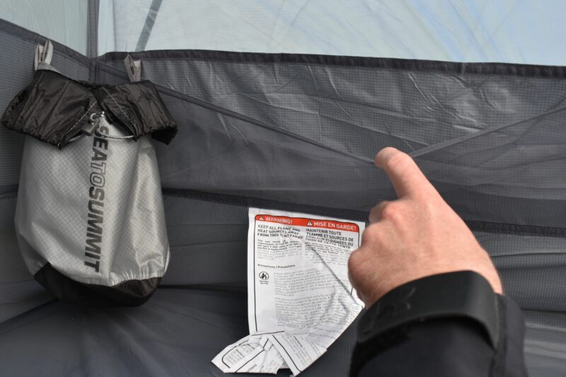 Sea to Summit Telos TR3 Tent - besides the integrated mesh pockets, the stuff sacks double as storage pockets