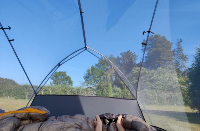 Sea to Summit Telos TR3 Tent - partial mode is great for admiring the surroundings