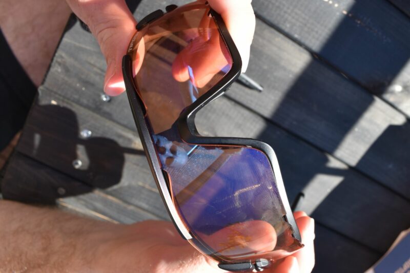 Tifosi Davos Sunglasses - on each side there is an oblong vent close to nose bridge on top and two at the bottom close to the corner of the lens