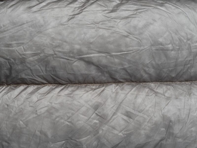 Sea to Summit Spark 28F - the down clusters can be seen through the thin ultralight 10D nylon shell