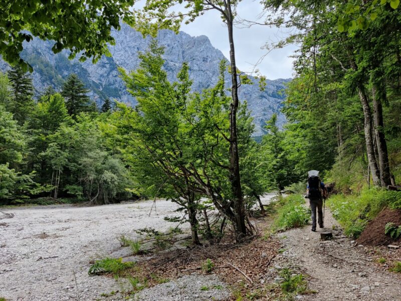 Logar Valley Hiking Trail - the Savinja river was almost completely dried out at the time of our hike