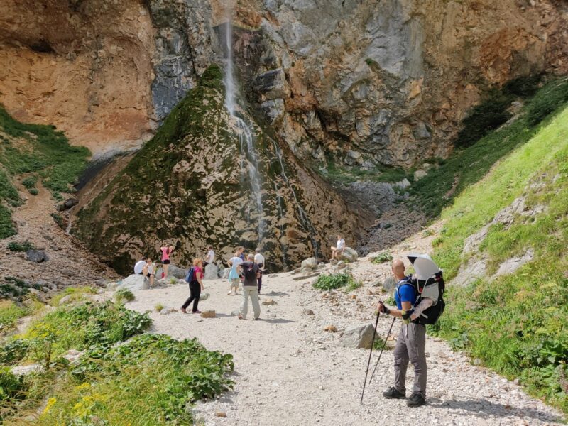 Logar Valley Hiking Trail - you can go all the way to the bottom of the waterfall and get a cooling shower!