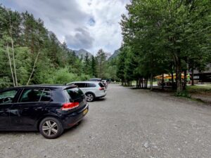 Logar Valley Hiking Trail- you can park your car free of charge at the Dom Planincev parking lot or any other public parking lot in the valley