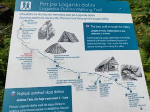 Logar Valley - overview of the official marked hiking trail called Pot po Logarski Dolini