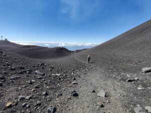Mount Etna Hiking Trail - footpath at the southern slope of Cratere Laghetto