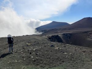Mount Etna Hiking Trail - heading south along ridge past Cisternazza