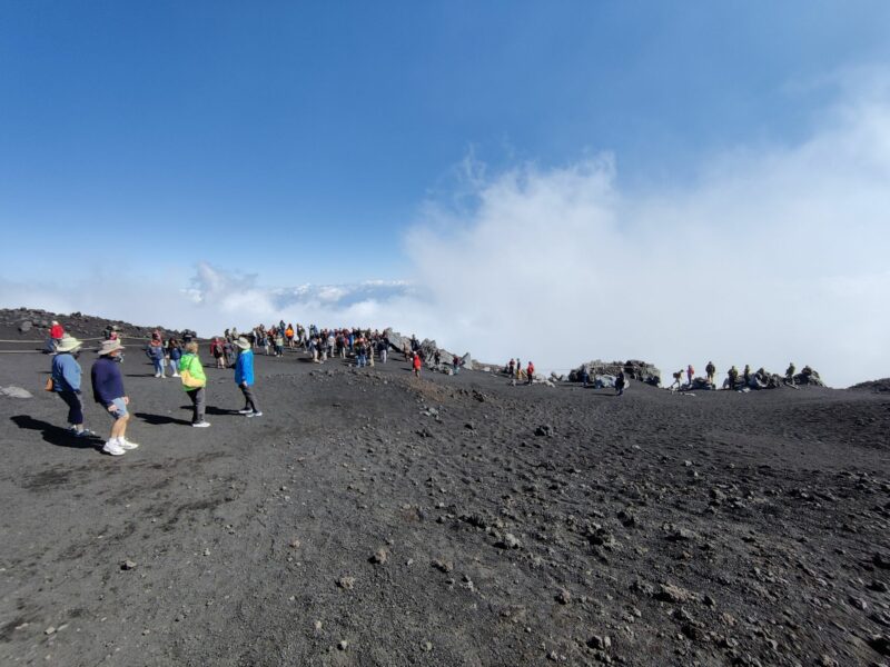 Mount Etna Hiking Trail - not much of a view at the Belvedere viewpoint