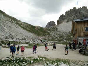People wear all kinds of footwear in the Dolomites. Nevertheless, hiking boots are the most versatile option.