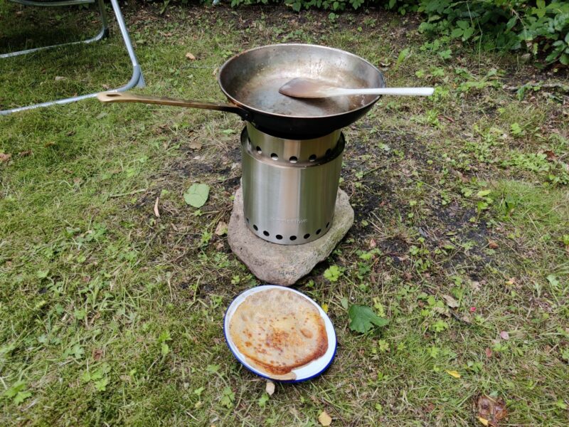 Pancakes can be easily cooked on Solo Stove Campfire