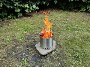 The Solo Stove Campfire produces very little smoke