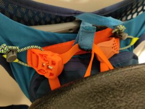 A hack to attach climbing helmet to rear bungee cord - Top