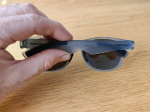 The frame is somewhat flexible to prevent damages if sunglasses fall on the floor