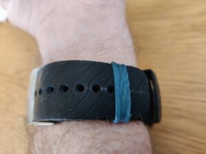 Elastic will keep the strap secure instead of strap loop